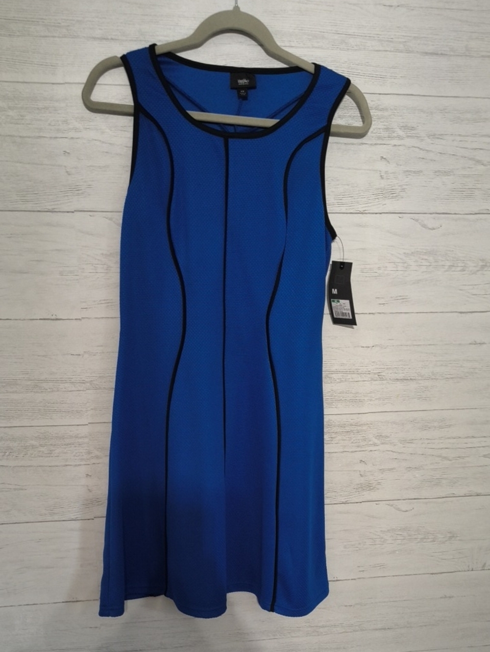 Mossimo Supply Co. Royal Blue Sleeveless A-Line Dress with Black Trim